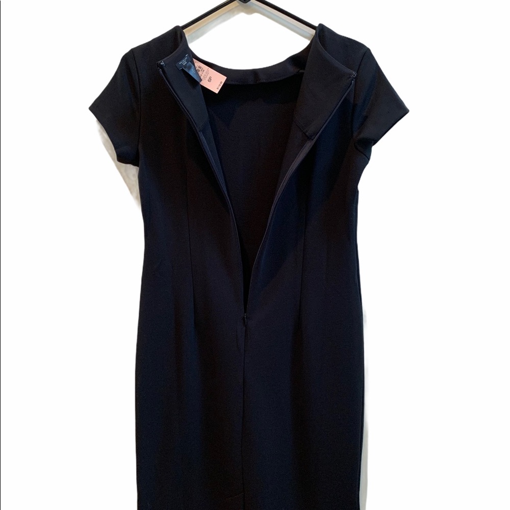 Ann Taylor Cap Sleeve Shift Black Dress - Picture 4 of 11